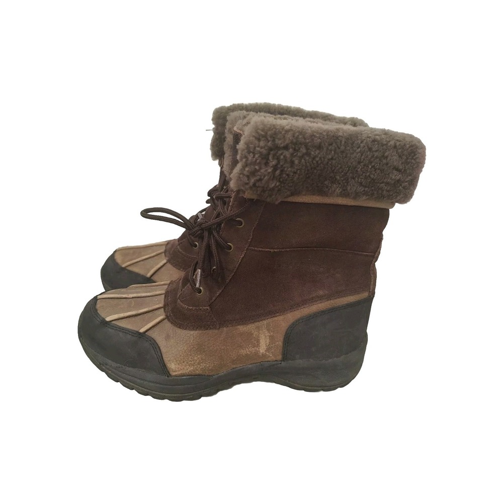 BEARPAW Stowe Brown Waterproof Sheepskin Winter‎ boots Size 11 EUR 44